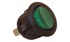 Interrupteur rond voyant vert 20 mm