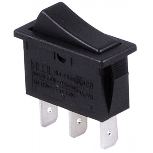 Interrupteur noir marche/arrt - 11 x 30 mm