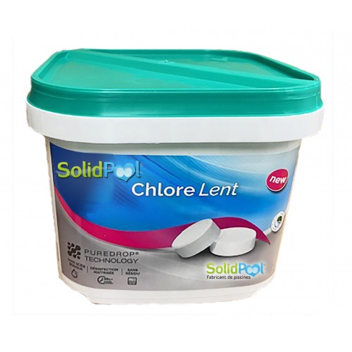 Chlore longue dure - galet de 250 g - 4 kg - SANS ACIDE BORIQUE